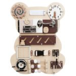 Bear Busy Board Children's Montessori Wall Game Toys - Image 5