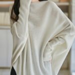 Lazy Sweater Loose Design Women's Off-neck Knitted Retro Pullover - Image 2