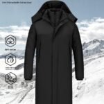 Outdoor Keep Warm Cotton Thick Windproof Waterproof Long Shell Jacket