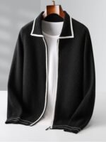 Men's Lightly Mature Cardigan Coat Woolen Sweater - Image 7