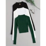 Layer 3pcs Set Stand Collar Ribbed Base Layer - Image 8