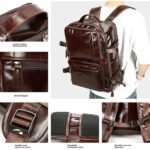 Large Capacity Texture Leather Backpack - Image 5