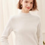 Thick, High-neck Cashmere Sweater For Women, Pure Cashmere Pullover Base Layer Knit Sweater
