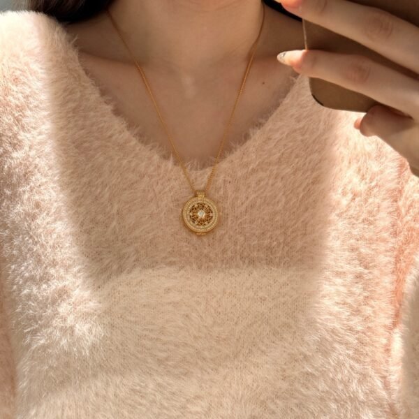 Heavy Industry Ancient Chinese Compass Necklace