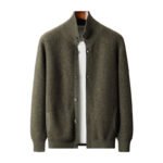 Men's Cashmere Cardigan Stand Collar Simple Urban Outerwear - Image 5