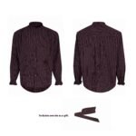 French Style Vintage Vertical Stripes Long Sleeve Tie Shirt - Image 2