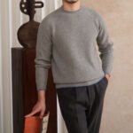 Autumn And Winter Warm 100 Wool Slim Fit Pullover Round Neck Knitted Sweater - Image 2