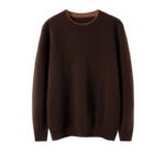 Autumn And Winter Men's Round Neck Multicolor Bottoming Sweater - Image 5