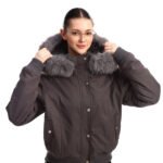 Women's Solid Color Simple Fur Collar Cotton Clothes Coat