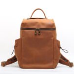 Classic Retro Backpack Crazy Horse Leather Cowhide Multi-compartment - Image 2