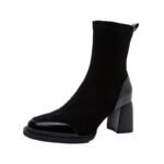 Genuine Leather Skinny Women's Short Martin Boots - Image 5