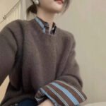 New Round Neck Knitted Pullover Sweater Women - Image 3