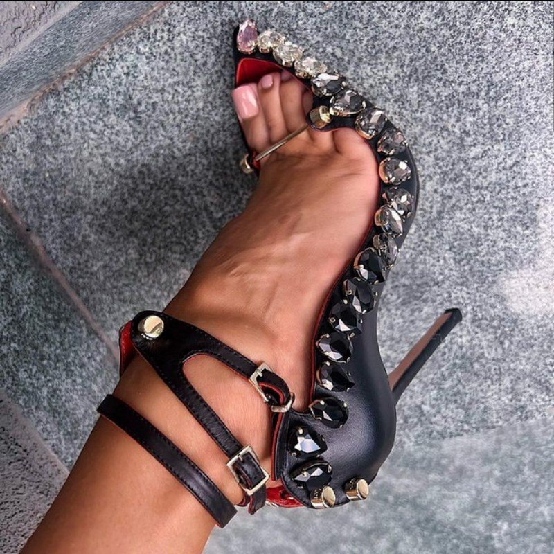7fadfe2b-a571-4bbf-9a93-81bec7173e43-13.jpg Pointed Toe Rhinestone Super High Heel Women's Shoes - Image 1