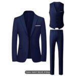 Men's Suit Set Wedding Host Business Three-piece Set - Image 5