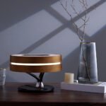 Round Intelligent Music Bluetooth Speaker Bed Lamp WiFi Circle Tree Of Led Light Wireless Charging For Living Room - Image 3