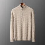 Jacquard Double-strand Thickened Long-sleeved Sweater - Image 2