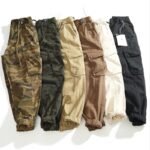 Men's Multi-pocket Stretch Worn Looking Washed-out Loose Cargo Casual Pants