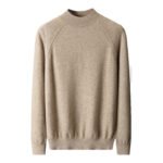 Half Turtleneck Cashmere Knitted Raglan Sleeve Sweater - Image 2