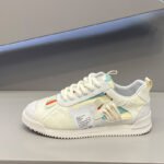 Fashion Soft Bottom Low-top Fabric Leather Stitching Breathable Personality Casual Shoes - Image 8