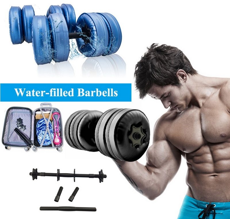 8877786081381-1.jpg Adjustable 20-25 KG Water-filled Dumbbell for Men Home Fitness Arm Muscle Training Equipment Portable Convenient Water Injection Dumbb - Image 1