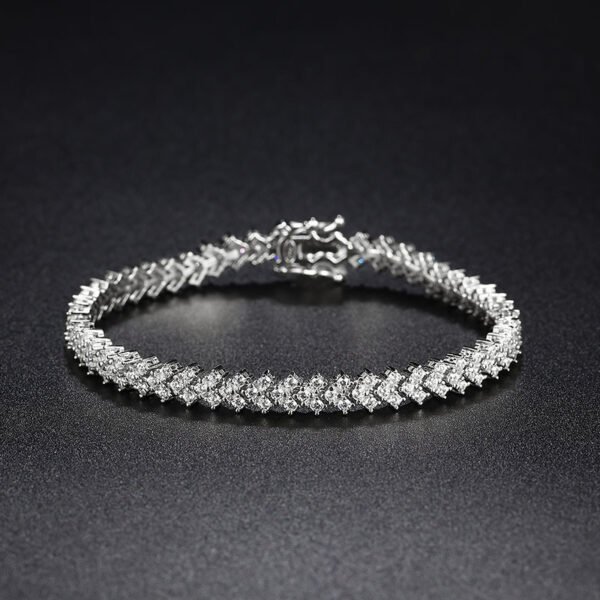 Fashion Moissanite Plaid Bracelet For Women