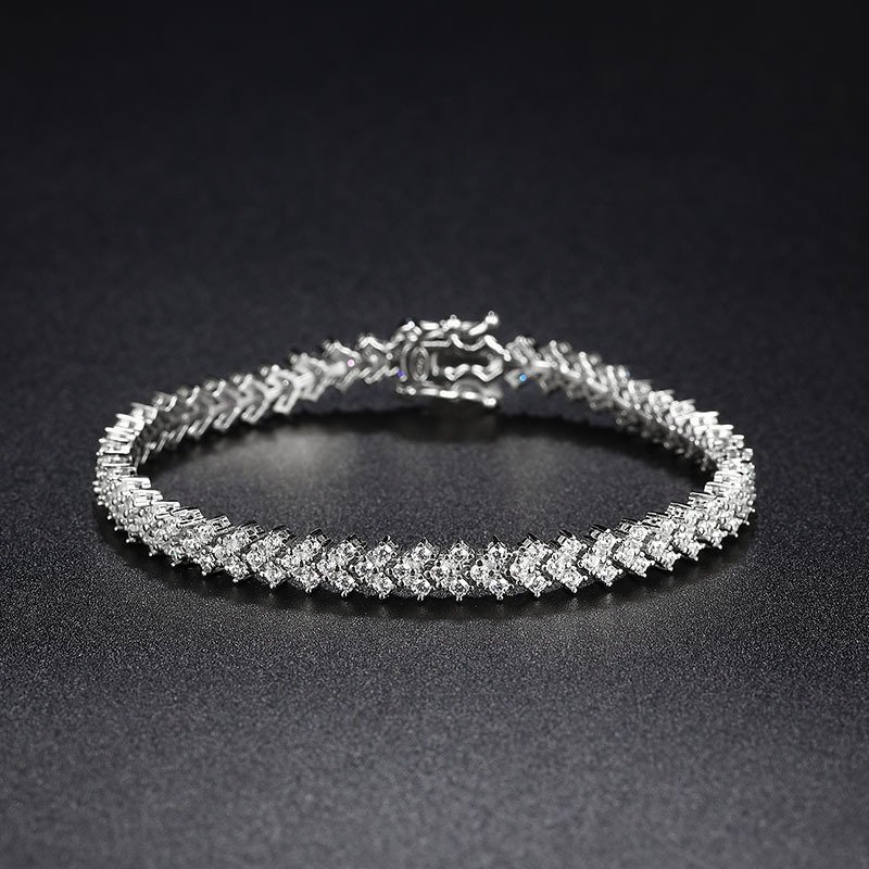 89edac53-8953-4ace-9ae1-07751eb61a8e-11.jpg Fashion Moissanite Plaid Bracelet For Women - Image 1