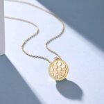 White Shell Honeycomb Necklace Women's Sterling Silver Light Luxury Minority