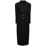 Elegant And Capable Slim-fit Single-row Two-button Women's Extended Coat - Image 5