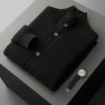 Men's Cashmere Cardigan Stand Collar Simple Urban Outerwear - Image 4