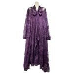 Hollow Jacquard Sling Lace See-through Loose Ribbon Elegant Dress - Image 4