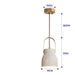 Nordic Japanese Simple Creative Light-transmitting Porcelain Chandelier - Image 2