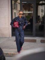 3D Floral Embellishments Shirt & High-Waisted Jeans Denim Set - Image 3