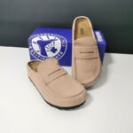 Cowhide Retro Closed Toe Half Slippers Mule Platform Casual Shoes Men And Women Same Style - Image 2