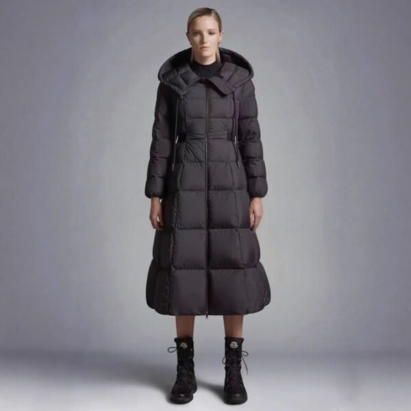 Long Casual Hooded Warm White Duck Down Jacket