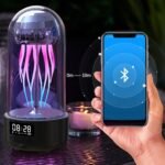 Creative 3in1 Colorful Jellyfish Lamp With Clock Luminous Portable Stereo Breathing Light Smart Decoration Bluetooth-compatible Speaker - Image 7