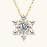 New Ins Style Snowflake Moissanite Necklace For Girls High Sense