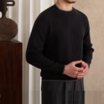 Autumn And Winter Warm 100 Wool Slim Fit Pullover Round Neck Knitted Sweater - Image 3