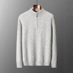 Jacquard Double-strand Thickened Long-sleeved Sweater - Image 4