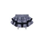 Printed Black Patchwork Top Get Bow Printing Skirt For Free - Image 3