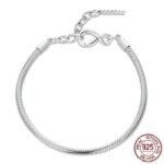 Infinite Bracelet S925 Silver Simple All-match Adjustable Snake Bone Bracelet - Image 5