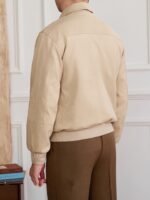 Suede Bomber Jacket Men's Casual Turn-down Collar Coat - Image 5