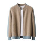 Men's Half Turtleneck Zipper Cardigan Thickened Sweater Warm Multi-color Coat - Image 2