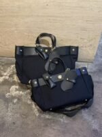 Textured Cowhide High Canvas Loose Crossbody Bag - Image 9