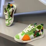 Fashion Soft Bottom Low-top Fabric Leather Stitching Breathable Personality Casual Shoes - Image 4