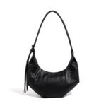 Crossbody Croissant Leather Shoulder Underarm Bag - Image 6