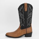 Men's Embroidery Retro High Leg Boot - Image 6