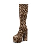 European And American Stretch Boots Waterproof Platform - Image 4