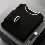 New Round Neck Double-strand Thickened Sweater For Men