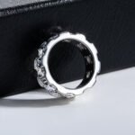 Roman Column Design 925 Silver Inlay Moissanite Ring Light Luxury Female - Image 3