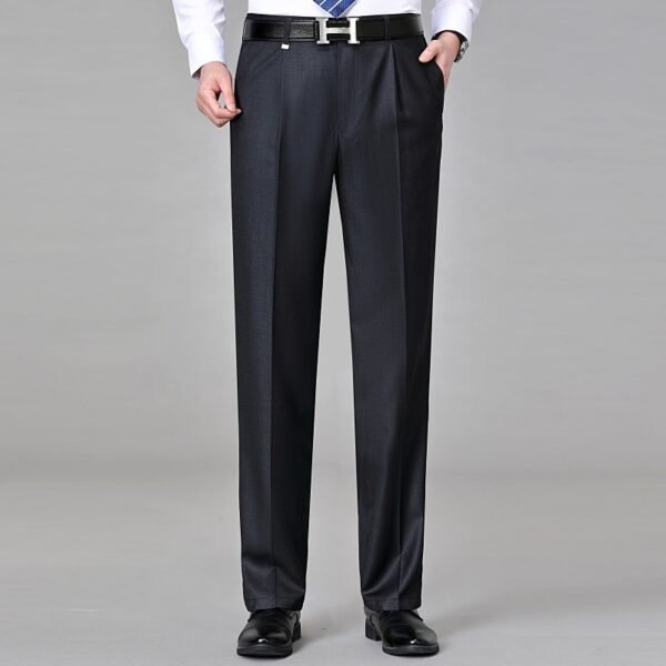 Mulberry Silk Men's Middle-aged Loose Straight Non-ironing Suit Pants